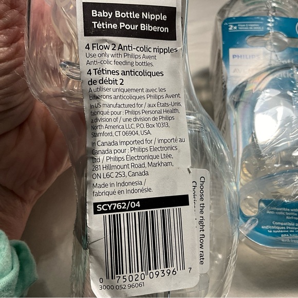 Phillips Avent Anti-Colic Flow Baby Bottle Nipple 1m+ Brand New 2 Packs=8 Avent - Picture 5 of 16